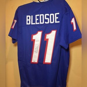 Drew Bledsoe Patriots Autographed Jersey,